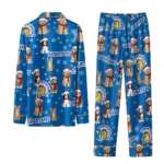 San Jose State Spartans Long Pajama Set Custom Animal Scatter Blue Best Selling
