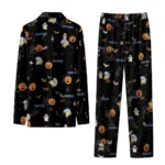 San Jose State Spartans Long Pajama Set Custom Icon Confetti Black Best Selling