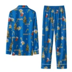 San Jose State Spartans Long Pajama Set Custom Sprig Scatter Blue Best Selling