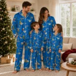 San Jose State Spartans Long Pajama Set Custom Sprig Scatter Blue Best Selling