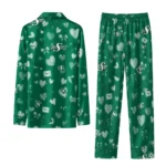 Saskatchewan Roughriders Long Pajama Set Personalized Heart Charms Green Best Selling