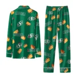 Saskatchewan Roughriders Long Pajama Set Personalized Snack Scatter Green Best Selling