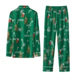 Saskatchewan Roughriders Long Pajama Set Personalized Sprig Scatter Green Best Selling