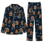 Seattle Kraken Long Pajama Set Custom Candy Scatter Blue Best Selling