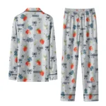 seattle kraken long pajama set customized ribbon florals blue best selling.webp