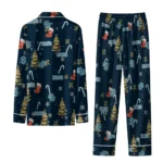 Seattle Kraken Long Pajama Set Customized Sprig Scatter Blue Best Selling