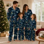 Seattle Kraken Long Pajama Set Customized Sprig Scatter Blue Best Selling