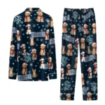 Seattle Kraken Long Pajama Set Personalized Animal Scatter Blue Best Selling