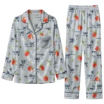 seattle seahawks long pajama set custom ribbon florals blue best selling.webp