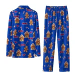 Smu Mustangs Long Pajama Set Custom Candy Scatter Blue Best Selling