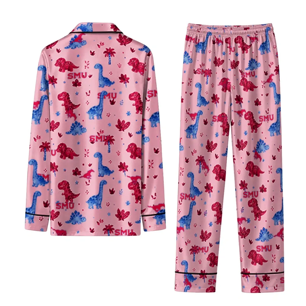 Smu Mustangs Long Pajama Set Custom Character Scatter Fashion Forward Smu Mustangs Long Pajama Set Custom Character Scatter Fashion Forward