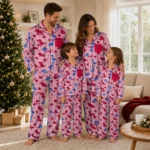 Smu Mustangs Long Pajama Set Custom Character Scatter Best Selling