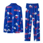 Smu Mustangs Long Pajama Set Custom Cloud Stars Blue Best Selling