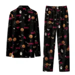 Smu Mustangs Long Pajama Set Custom Icon Confetti Black Best Selling