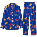 SMU Mustangs Long Pajama Set - Custom Snack Scatter Blue 1 Smu Mustangs Long Pajama Set Custom Snack Scatter Blue Best Selling