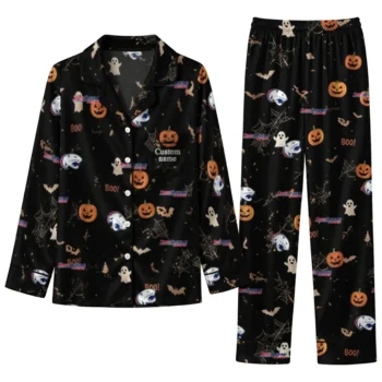 South Alabama Jaguars Long Pajama Set Personalized Icon Confetti Black Best Selling