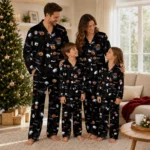 South Alabama Jaguars Long Pajama Set Personalized Icon Confetti Black Best Selling