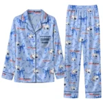 South Alabama Jaguars Long Pajama Set Personalized Ribbon Chains Blue Best Selling