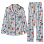 South Alabama Jaguars Long Pajama Set Personalized Ribbon Florals Blue Best Selling