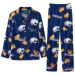 South Alabama Jaguars Long Pajama Set Personalized Snack Scatter Blue Best Selling