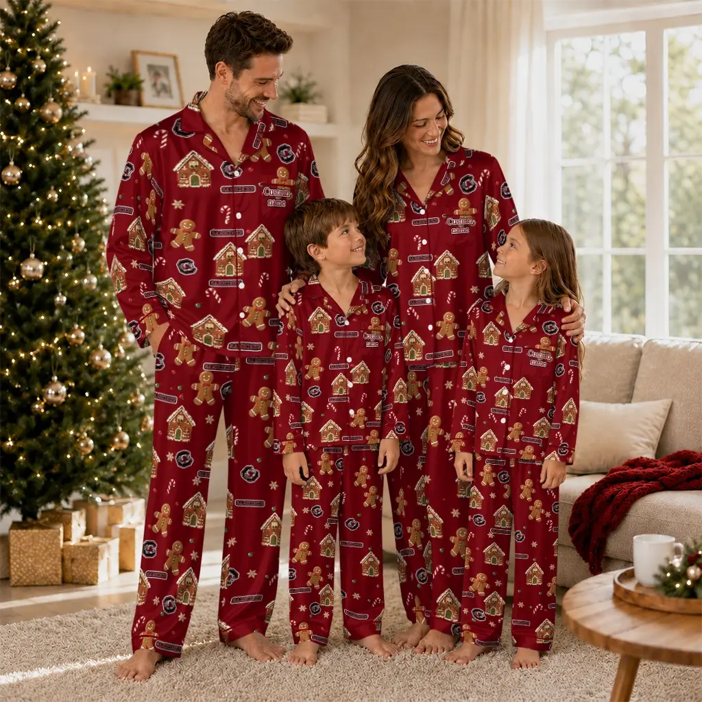 South Carolina Gamecocks Long Pajama Set Custom Candy Scatter Garnet Latest Model South Carolina Gamecocks Long Pajama Set Custom Candy Scatter Garnet Latest Model