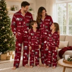 South Carolina Gamecocks Long Pajama Set Custom Cloud Stars Garnet Best Selling