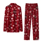 South Carolina Gamecocks Long Pajama Set Custom Heart Charms Garnet Best Selling
