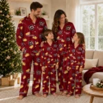 South Carolina Gamecocks Long Pajama Set Custom Snack Scatter Garnet Best Selling