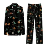 South Florida Bulls Long Pajama Set Custom Icon Confetti Black Best Selling