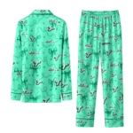 South Florida Bulls Long Pajama Set Custom Ribbon Chains Green Best Selling