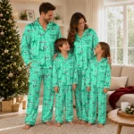 South Florida Bulls Long Pajama Set Custom Ribbon Chains Green Best Selling