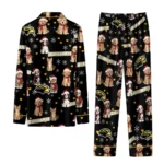 Southern Miss Golden Eagles Long Pajama Set Customized Animal Scatter Black Best Selling