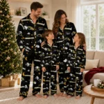 Southern Miss Golden Eagles Long Pajama Set Customized Cloud Stars Black Best Selling