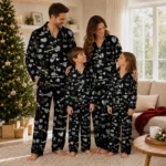 Southern Miss Golden Eagles Long Pajama Set Customized Heart Charms Black Best Selling