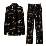 Southern Miss Golden Eagles Long Pajama Set Customized Icon Confetti Black Best Selling