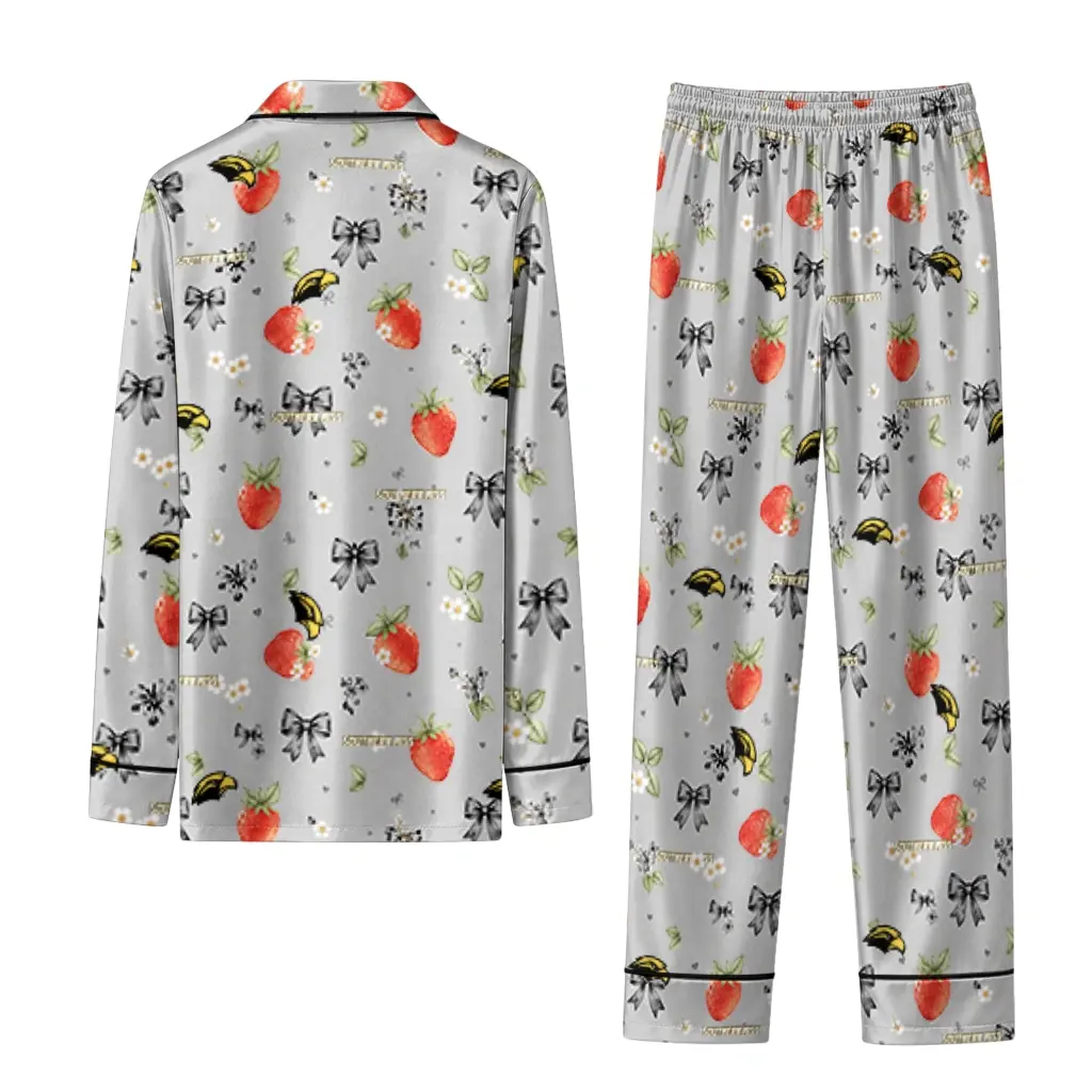 Southern Miss Golden Eagles Long Pajama Set Customized Ribbon Florals Black Fashion Forward Southern Miss Golden Eagles Long Pajama Set Customized Ribbon Florals Black Fashion Forward