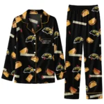 Southern Miss Golden Eagles Long Pajama Set Customized Snack Scatter Black Best Selling