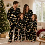 Southern Miss Golden Eagles Long Pajama Set Customized Snack Scatter Black Best Selling