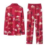 St Louis Cardinals Long Pajama Set Custom Cloud Stars Red Best Selling