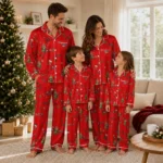 Tampa Bay Buccaneers Long Pajama Set Customized Sprig Scatter Red Best Selling