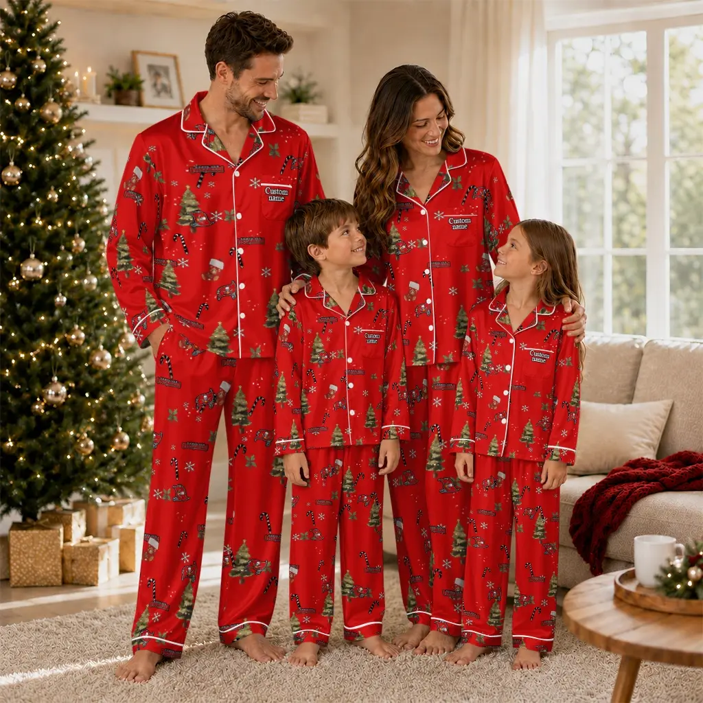 Tampa Bay Buccaneers Long Pajama Set Customized Sprig Scatter Red Latest Model Tampa Bay Buccaneers Long Pajama Set Customized Sprig Scatter Red Latest Model