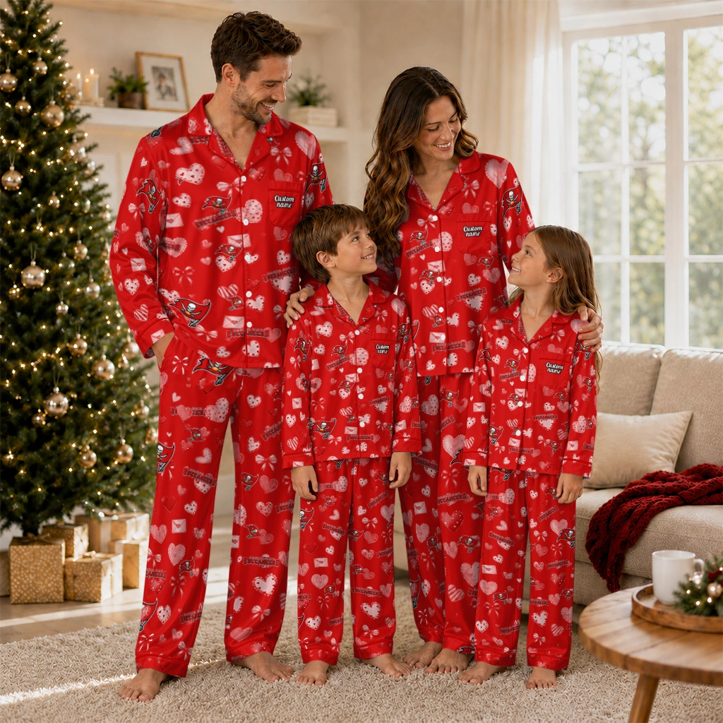 tampa bay buccaneers long pajama set personalized heart charms red latest model.webp tampa bay buccaneers long pajama set personalized heart charms red latest model.webp