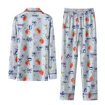 tampa bay lightning long pajama set custom ribbon florals blue best selling.webp