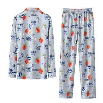 tampa bay lightning long pajama set custom ribbon florals blue fashion forward.webp