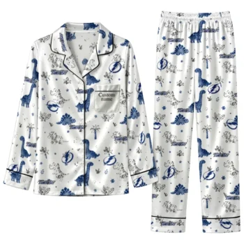 Tampa Bay Lightning Long Pajama Set Customized Character Scatter Best Selling