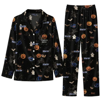 tampa bay lightning long pajama set personalized icon confetti black best selling.webp