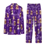 Tcu Horned Frogs Long Pajama Set Customized Animal Scatter Purple Best Selling