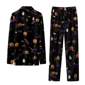 Tcu Horned Frogs Long Pajama Set Customized Icon Confetti Black Fashion Forward