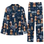 Tennessee Titans Long Pajama Set - Custom Animal Scatter Navy 1 Tennessee Titans Long Pajama Set Custom Animal Scatter Navy Best Selling