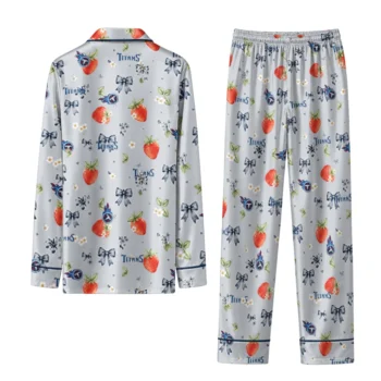 tennessee titans long pajama set personalized ribbon florals navy fashion forward.webp